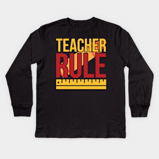Teacher Rule T Shirt For Women Men Kids Long Sleeve T-Shirt